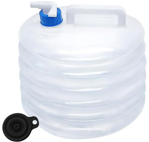 FANWINKJ 10L Secchio pieghevole da campeggio, tanica acqua con rubinetto, pieghevole, a prova di perdite, secchio leggero, accessorio da campeggio, campeggio, escursionismo