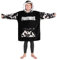 Fortnite Oversized Hoodie Decke zum Anziehen Pullover Jungen und Teenager 14+ Extra Lange Fleece Tragbare Kuscheldecke mit Ärmeln Gamer Geschenk (Schwarz/Weiß Camouflage Kinder)
