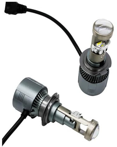 2x 160w Mini Projector Lens Super Bright LED Headlight H7 High Low Beam Kit Fog Driving Bulbs 6000K White