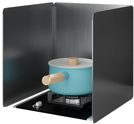 3 Seitiger Spritzschutz Küche Faltbar, Faltbarer Spritzschutz Wand 4 Seitiger, Anti Splatter Shield Mit Antihaftbeschichtung, Rostfreie Stähle, Für Kochen Braten Herd, Spritzplatte Herd(45x45x45cm)