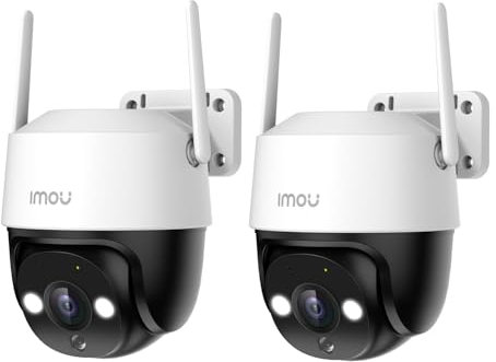 Imou 2K Outdoor Security Camera with AI Human/Vehicle Detecion, 360° PTZ WiFi Outdoor Camera Home IP CCTV with 30m Color Night Vision, Auto Motion Tracking, IP66, Siren Spotlight, 2 PACK