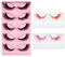 QOWUXHZ 7 Paires Demi Faux Cils Faux Cils Naturel 3D Fox Eye Lashes Cat Eye Lashes Doux Faux Cils Yeux De Chat Oeil Moelleux Faits À La Main Angel Winged Reutilisable Fake Eyelashes Noir Rouge Rosa