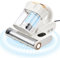 VEVOR Aspiradora de Colchones de 550 W con Potente Succión de 18 kPa Doble Depósito de Polvo Filtro HEPA y Calefacción Tecnología Ultrasónica y Luces de Limpieza con Cable para Cama, Sofá, Blanco
