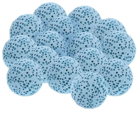 UTHCLO 20 Stück Vulkanstein Duftperlen Diffusorstein für Ätherische Öle Tragbar für Auto und Zuhause Natürliche Aromatherapie Dekoration Vielseitige Selbstgemacht Schmuckperlen