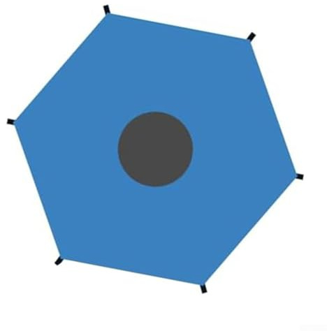 Sonnenschutz für 1,8 m bis 4,3 m Sprungbetten, wetterfest und einfache Lagerung, Design (3 m - 6 Stangen)