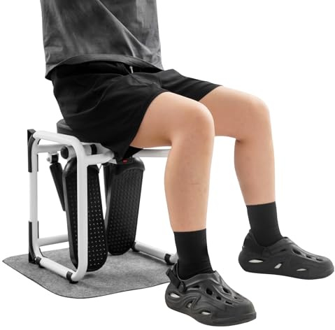 Mini Stepper, Multifunktions Trainingsgerät mit 360°drehbare Sitzkissen Hometrainer mit LCD Display Fitnessgeräte Tragfähigkeit 150 kg für Büro, Wohnzimmer, Schlafzimmer (Schwarz,Weiß)