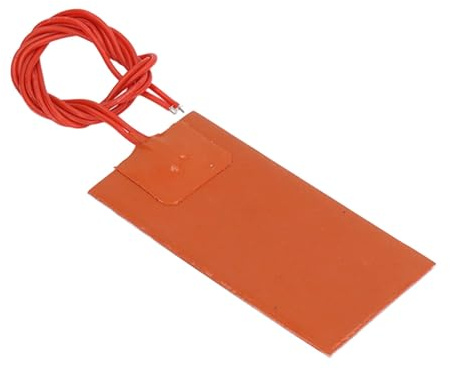 Tbest Tappetino Riscaldante in Gomma Siliconica 12V 15W 250 ℃ Tappetino Riscaldante Elettrico Flessibile con Filo in Lega per Attrezzature Industriali Tubi Serbatoi Strumenti Elevata Efficienza di