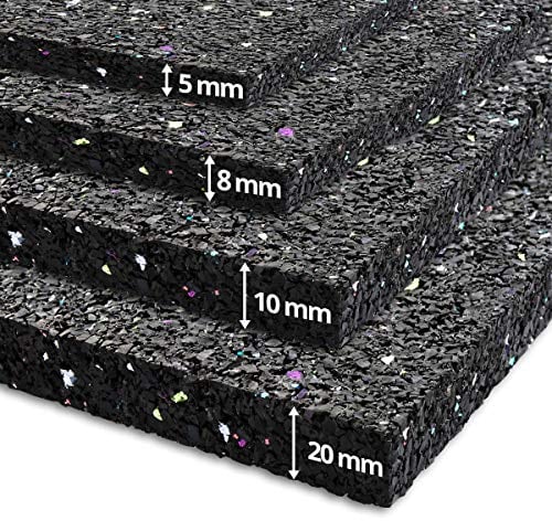 etm - Tapis Anti-Vibration 60x60 cm - Réduire Les Vibrations et Absorber des Chocs - Idéal pour Machine à Laver, sèche-Linge et Machine à café - Tapis Anti-déplacement en Caoutchouc - Épaisseur 2cm