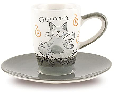 Mila Keramik Espresso-Tasse mit Untere, Oommh Katze Pure | MI-88402 | 4045303884021