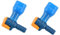 AXEN ON-Off Switch Bite Valve Tube Nozzle Replacement for Hydration Pack Bladder (Blue-90 Degree,2 in 1 Pack)