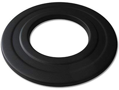 AdoroSol Vertriebs GmbH Ofenrohrrosette Sichtblende aus Stahl für Pelletöfen Kaminrosette mit hitzebeständiger Senotherm Beschichtung, Rosette geprüft nach Norm EN 1856-2 Schwarz durchmesser 80 mm
