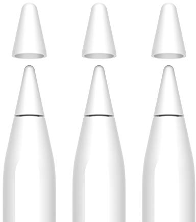 FRTMA 2in1 rutschfeste Kappe für Schreibfeder/Spitze, Kompatibel mit Apple Pencil 1. und 2. Generation (10 pro Packung), Weiß