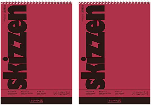 BRUNNEN BrunnenZeichen-/Skizzenblock (110 g/m²,mit Spirale) (2, A3)