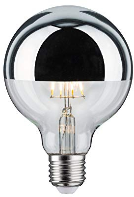 Paulmann 28672 LED Lampe Filament G95 5W Leuchtmittel Kopfspiegel Silber 2700K Warmweiß E27
