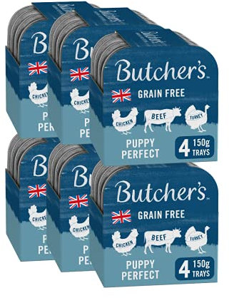 BUTCHER'S Puppy Wet Dog Food Trays Grain Free 3.6kg (24 x 150g)
