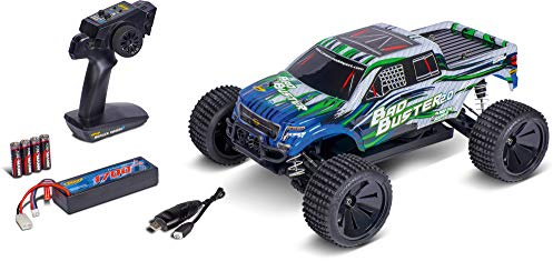 Carson 1:10 Bad Buster 2.0 4WD X10 2.4G 100% RTR, Ferngesteuertes Auto, RC-Fahrzeug, inkl. Batterien und Fernsteuerung, 2,4 GHz
