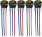 CESFONJER Interrupteur à Bascule Rond, Interrupteur à Bascule LED on/Off avec Une lumière Jaune de 12V 20A 3 Broches pour Voiture, Camion, Voitures de Course, véhicules de Loisirs, Marine(5 pièces)