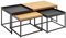 Riess Ambiente Industrial Couchtisch 3er Set LOFT 120cm Eichenoptik abnehmbares Tablett Wohnzimmertische Tisch
