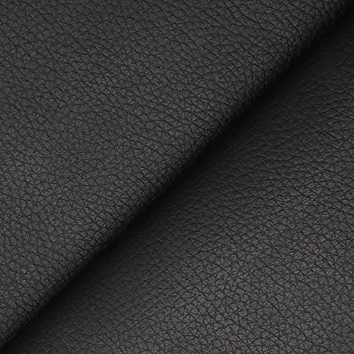 DESHOME Chiara 5 Meter - Kunstleder meterware Wasserabweisend Anti-Cracking - Stoff Meterware für Sofakissen, Möbelstücke, Stühle Beziehen, Taschen Schwarz
