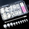 Kiiwah 100 Pièces Acrylique Faux Ongles Pied avec Colle, Capsules Tips Ongles Court Fake Nails pour Nail Art