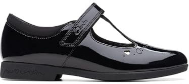 Clarks Magic Step Lo Girls School Shoes Black 2.5 UK