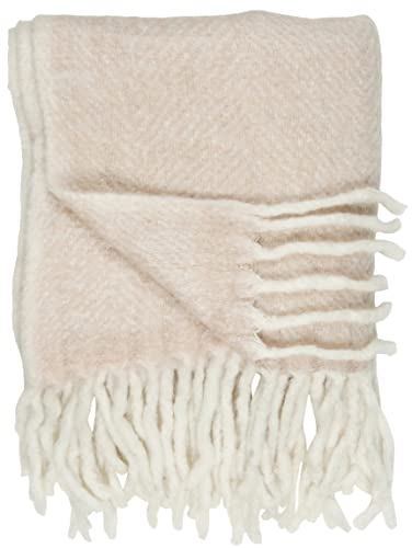 IB Laursen Kuscheldecke Tagesdecke Plaid rosa 170 cm x 130 cm, 55% Acryl, 25% Wolle, 20% Nylon
