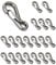 QWORK® 20 Pack 2.5 cm Mini Spring Snap Clips Quick Release Keyring Clip for Traveling Camping Hiking Keychains Backpacks DIY Crafts (Gray)
