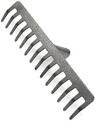 Rechen Kopf Ersatz, Heavy Duty Metall Rechen für Rasen, Rechen Kopf nur ohne Griff für DIY Gartenwerkzeug.(14 Zinken 0,4 kg)