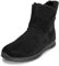 VITAFORM® Lässige Lammfellstiefel | Flauschige und wärmende Stiefelette für Damen aus Veloursleder I Dezent verzierte Winterstiefel I Winterboots in tollen Farben I Schwarz Gr. 39