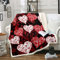 Liebe Herz Paar Decke 150x200 Valentinstag Hochzeits Decke Werfen für Bett Sofa Couch Romantisches Herz Floal Fleece Decke Süße Liebe Fuzzy Decke für Jugendliche Mädchen Erwachsene Frauen