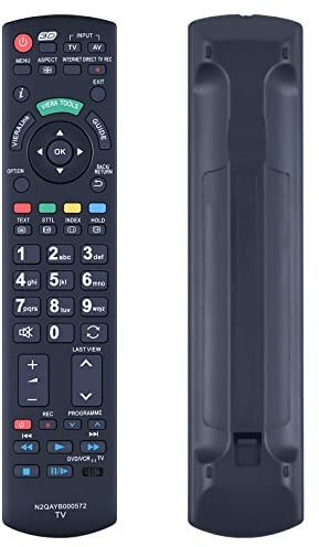 TCNOUMT N2QAYB000572 Ersatzfernbedienung Kompatibel für Panasonic TV TX-LR37DT30 TX-L37DT30E TX-L37ETS51 TX-L47ETS51 TX-P46GTF32J TX-P42ST31B TX-P50ST32Y TX-P50ST33J - Keine Einrichtung erforderlich