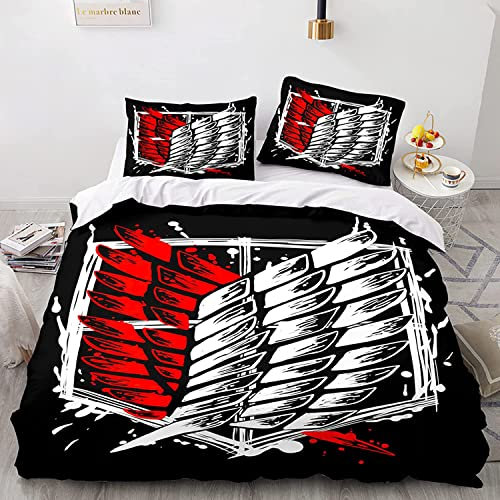 RHODAN Anime Bettwäsche,Bettwäsche Sets,bettbezug,bettwäsche Anime,sommerbettwäsche,Einseitiger Druck,Doppelter Bettbezug (1,135x200cm+80x80cmx2)