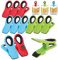 COM-FOUR® 12x clip di chiusura per sacchetti - clip per sacchetti per chiudere e mantenere freschi - clip per sacchetti in plastica - clip di chiusura con magnete (12 pezzi - verde + blu + rosso)