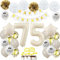 Geburtstagsdeko 75 Beige Gold, Luftballons 75 Geburtstag Frau Mann, Deko 75. Geburtstag Luftballons, Beige 75. Geburtstag Dekorationen, Sandweiß 75 Jahre Geburtstagsdeko, Luftballon 75 Beige