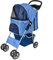 FENLAX Hundewagen Hundebuggy Blau 37x80x99 cm Hundebuggy für Kleine Hunde Wagen für Katzen Wagen für Hunde Katzenwagen für Draußen Haustier-Buggy für Hunde und Andere Haustiere