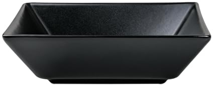 METRO Professional Suppenschale Macario, Steinzeug, 17 x 17 x 10.5 cm, rechteckig, schwarz, 6 Stück