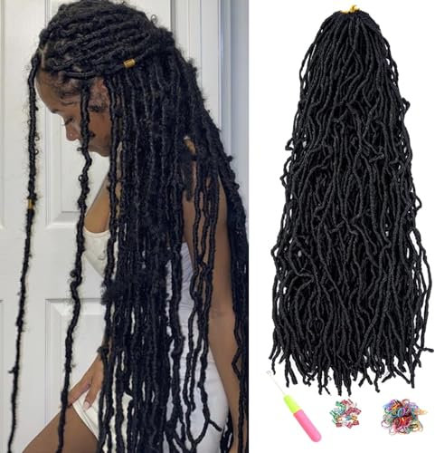DanseeMeibr, Lot de 6 paquets de cheveux pré-bouclés de 61 cm - Extensions de cheveux naturels - Déesse naturelle - Doux - Faux Locs