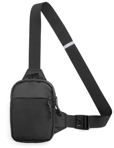 Brusttasche Herren, Leichte Sling Chest Crossbody Bag, Wasserdicht Schulter Backpack Umhängetasche Schultertasche Crossbag für Heren/Damen Reise, Wandern, Radfahren, Laufen