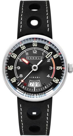 Cadola Herren-Automatikuhr mit Lederarmband, 44 mm U/min, CD-1055