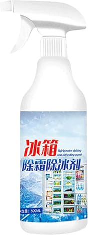 Pcingsia Fridge Freezer De-Icer Spray, 500ml Defrosting Refrigerator Cleaner Spray, Refrigerator Cleaner Solution, Food Grade Liquid Descaler, Effective Safe For Cooling Enhancement