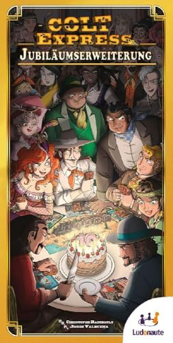 Ludonaute, Colt Express – Jubiläumserweiterung, Familienspiel, Brettspiel, 2-7 Spieler, ab 10+ Jahren, 40 Minuten, Deutsch