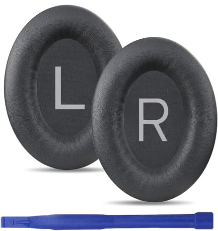 umvowuxa Replacement Earpads for Bose QuietComfort 45 (QC45)/QuietComfort SE (QC SE)/Quiet Comfort Wireless Headphones, Ear Cushions with Softer Protein Leather and Memory Foam (Grey)