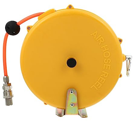 jojofuny 1pc Retractable Air Hose Reel Automatic Lock Wall-Mounted Pneumatic Tool for Auto Repair Compact Lightweight Design High Pressure Resistance for Workshop Use