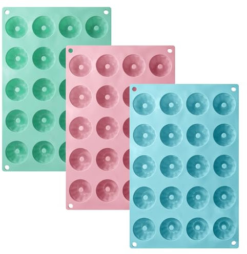 TOKSEO Gugelhupfform Silikon, 20 Cavity Mini Gugelhupf Backform, Antihaftend Klein, Kuchenform für Kleine Kuchen, Schokolade, Gelee