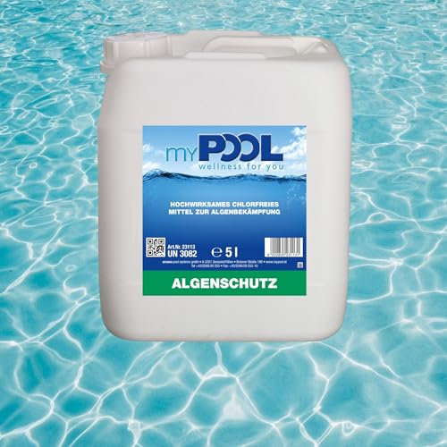 zbs24 Pool Algenschutz 5 Liter - hochwirksames, schaumfreises Algenverhütungsmittel