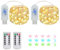 2 Stück LED Lichterkette, 100LED 10M / 34Ft 8 Modi USB lichterkette außen/innen Wasserdichte mit Fernbedienung für Schlafzimmer, Hof, Hochzeit, Weihnachten, DIY etc (Warmweiß)