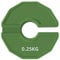 CENMEN 1Pcs Gym Micro-Type Plates Dumbbell Fractional Weight Plate Rubber Fractional Weight Plates Add-on Change Green 0.25KG