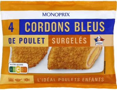 Monoprix Cordons bleus de poulet surgeles - Le paquet de 4 - 400 g