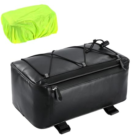 Fahrradtaschen Pocket to Bike - Gepäcktasche 4L mit Regenschutz, Fahrradrücken | Fahrrad Saddlebag Wasserdicht Fahrradtasche Gepäckträger mit reflektierenden Streifen für Reisen von n