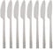 Argon Tableware Stainless Steel Dinner Knives - 21cm - Silver - 8x Dining Knives High Polished Flatware Metal Butter Knife 8-Piece Table Knives Cutlery Set